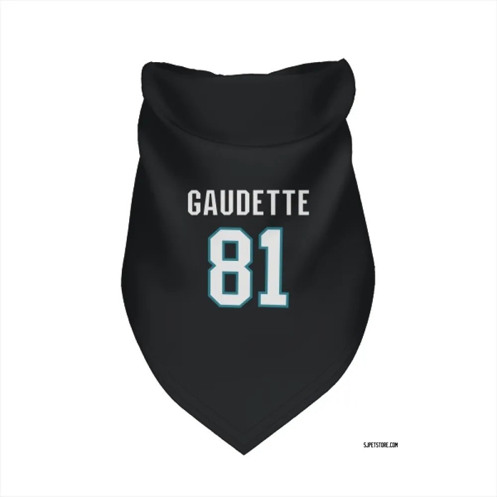 San Jose Sharks Adam Gaudette Black Pet Bandana for Dog & Cat