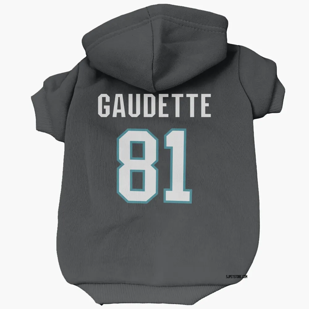 San Jose Sharks Adam Gaudette Black Pet Hoodie for Dog & Cat