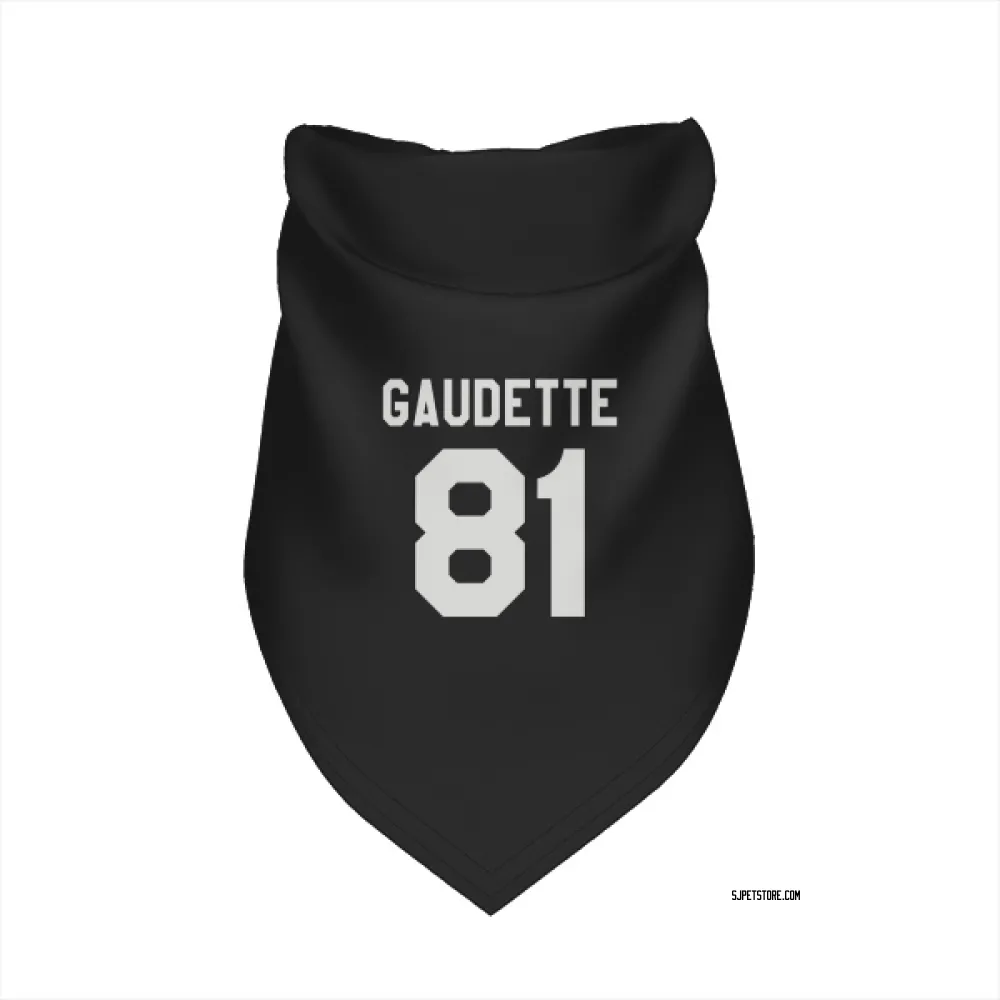 San Jose Sharks Adam Gaudette Black White Pet Bandana for Dog & Cat