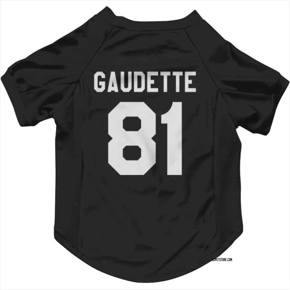 San Jose Sharks Adam Gaudette Black White Pet Jersey for Dog & Cat