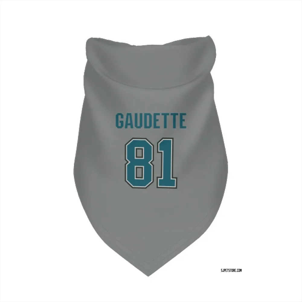 San Jose Sharks Adam Gaudette Gray Pet Bandana for Dog & Cat
