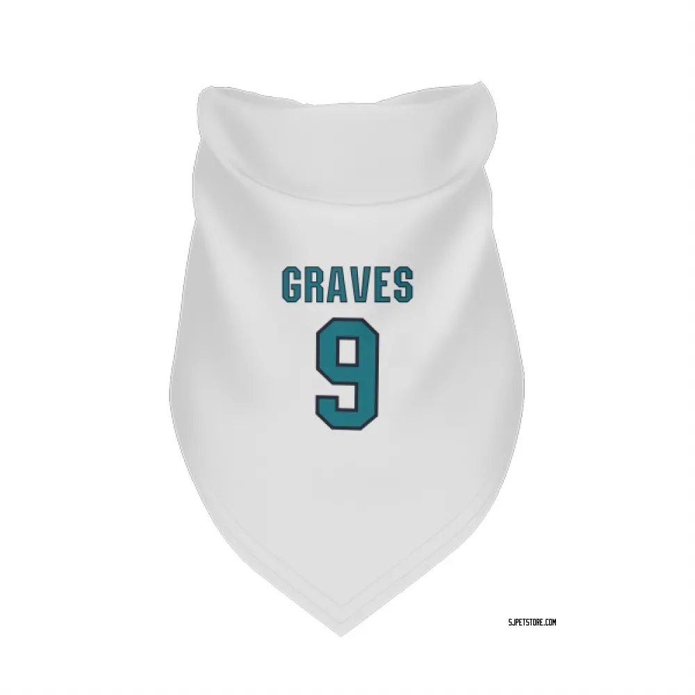 San Jose Sharks Adam Graves White Pet Bandana for Dog & Cat