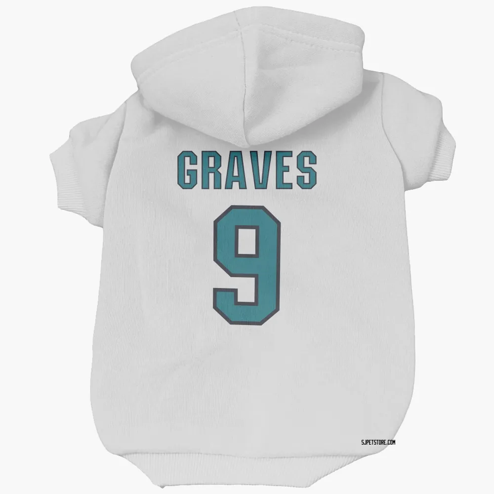 San Jose Sharks Adam Graves White Pet Hoodie for Dog & Cat