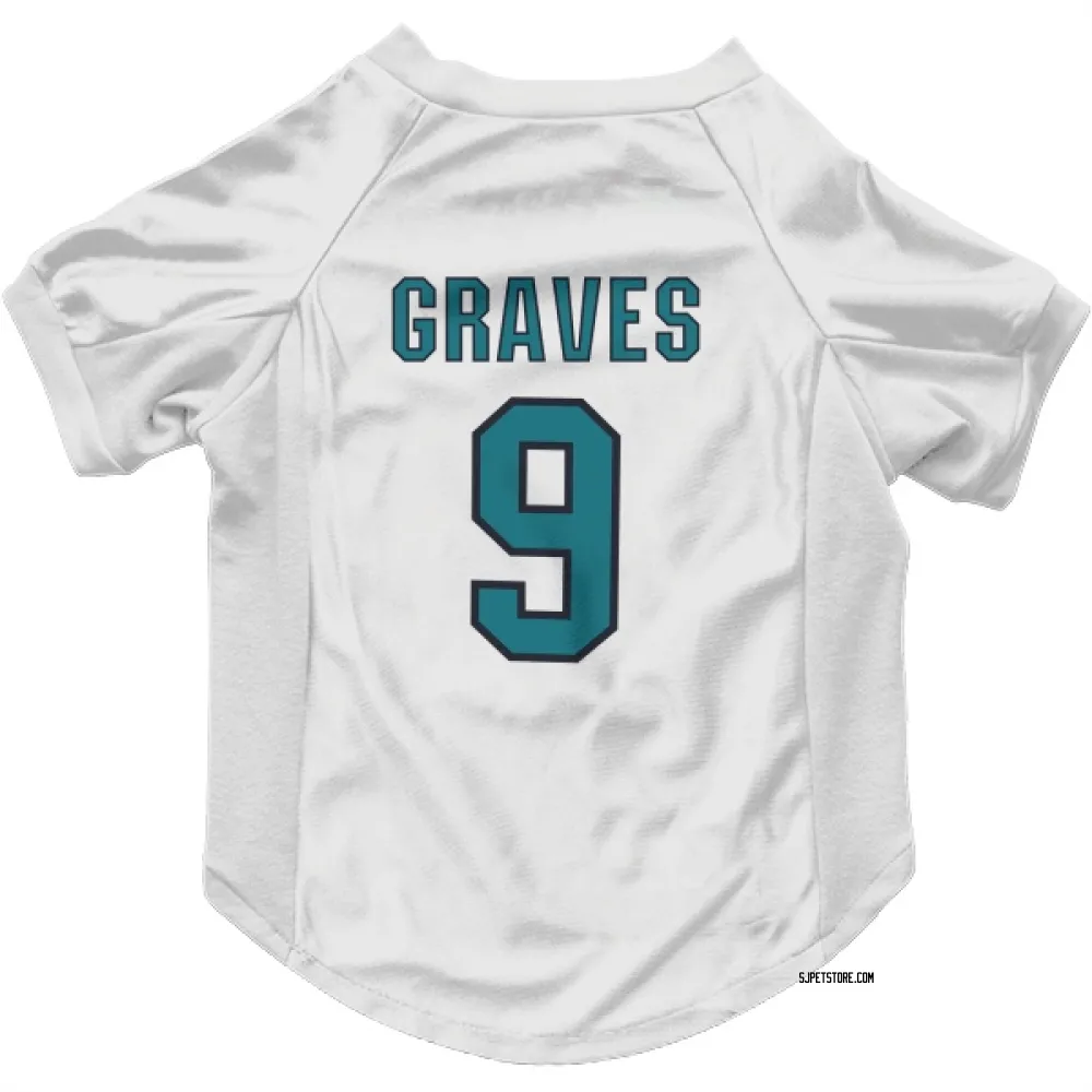 San Jose Sharks Adam Graves White Pet Jersey for Dog & Cat
