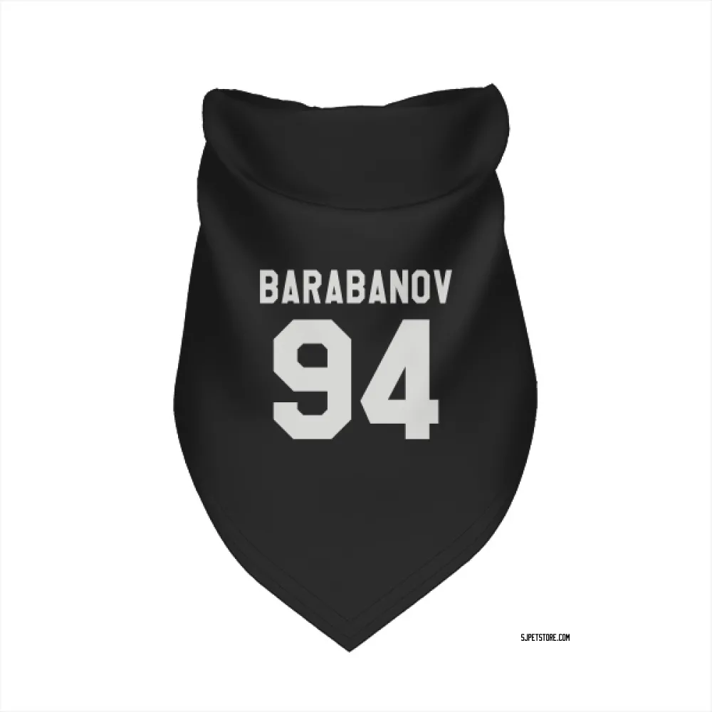 San Jose Sharks Alexander Barabanov Black White Pet Bandana for Dog & Cat