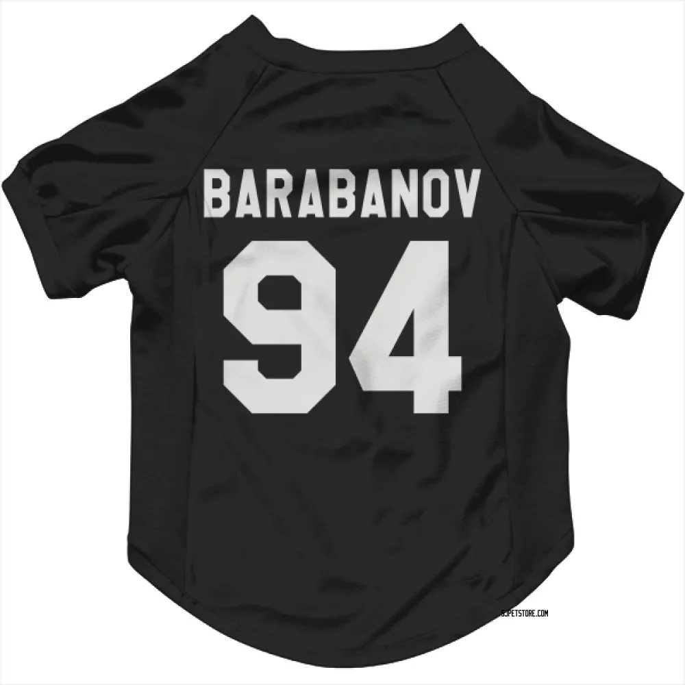 San Jose Sharks Alexander Barabanov Black White Pet Jersey for Dog & Cat