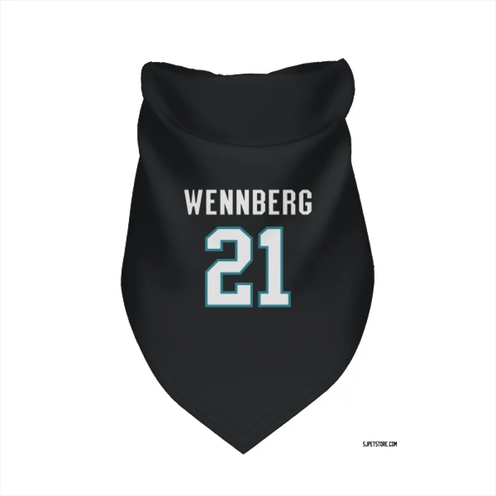 San Jose Sharks Alexander Wennberg Black Pet Bandana for Dog & Cat
