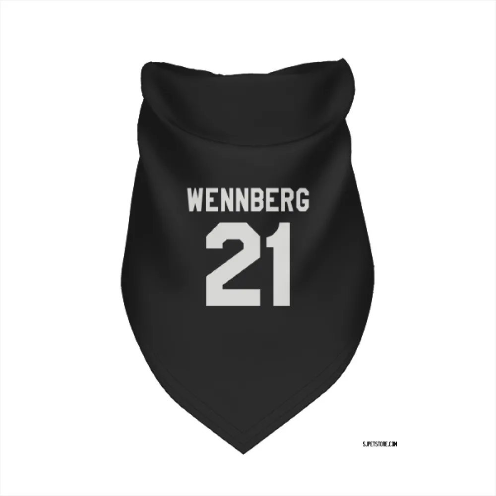 San Jose Sharks Alexander Wennberg Black White Pet Bandana for Dog & Cat
