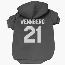 San Jose Sharks Alexander Wennberg Black White Pet Hoodie for Dog & Cat