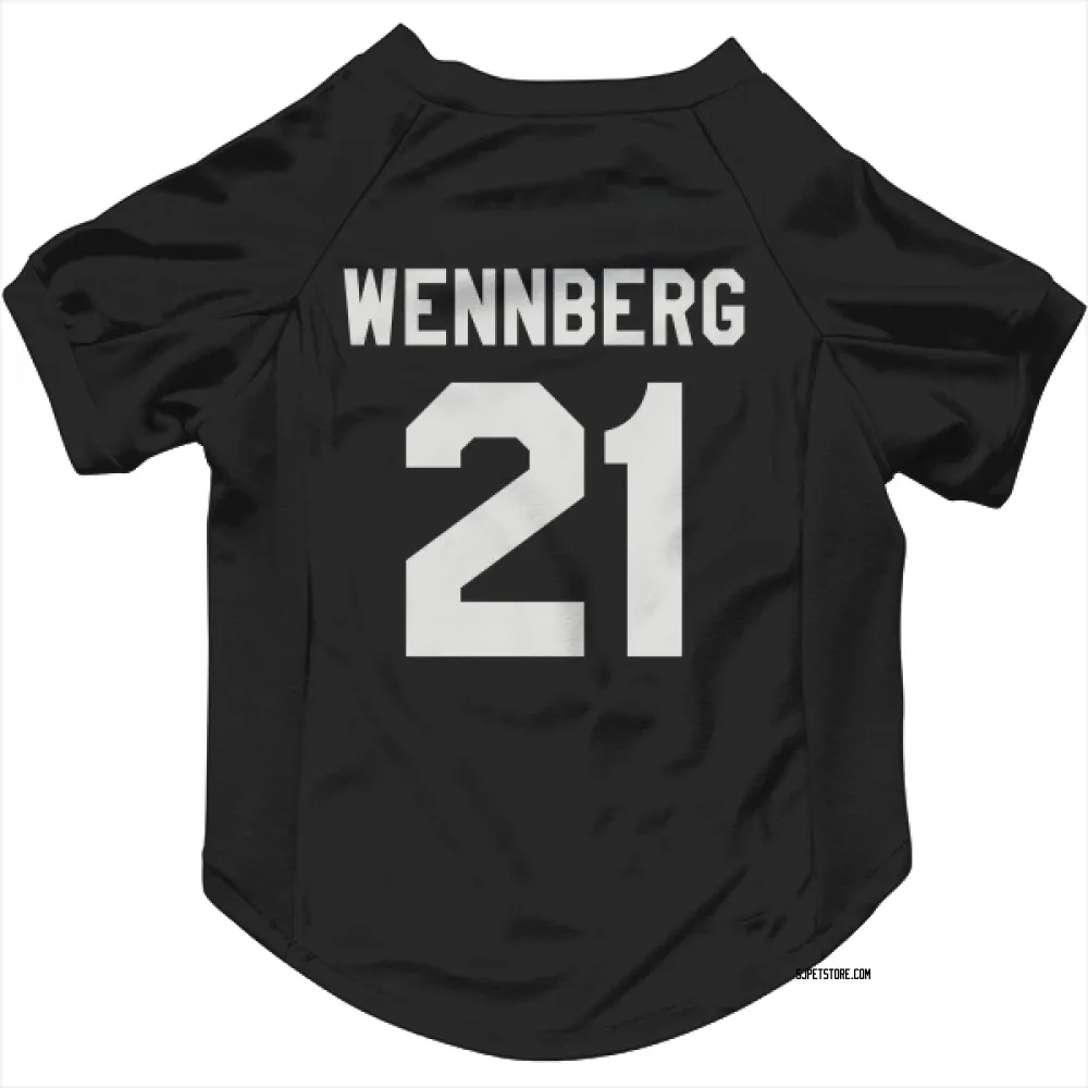 San Jose Sharks Alexander Wennberg Black White Pet Jersey for Dog & Cat