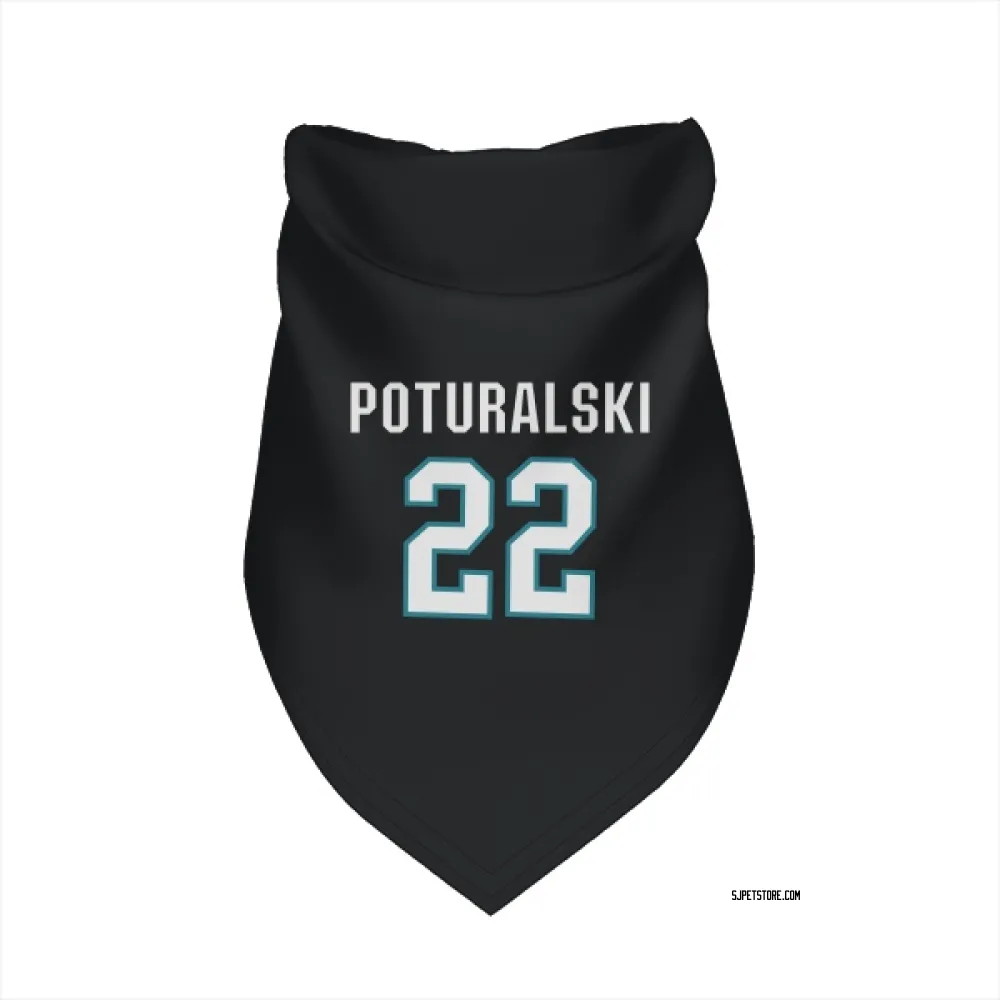 San Jose Sharks Andrew Poturalski Black Pet Bandana for Dog & Cat