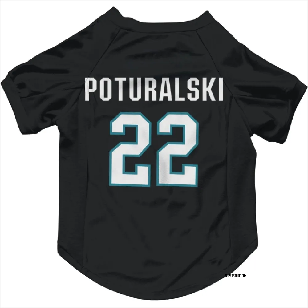 San Jose Sharks Andrew Poturalski Black Pet Jersey for Dog & Cat