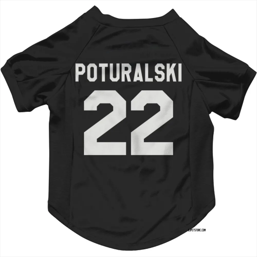 San Jose Sharks Andrew Poturalski Black White Pet Jersey for Dog & Cat