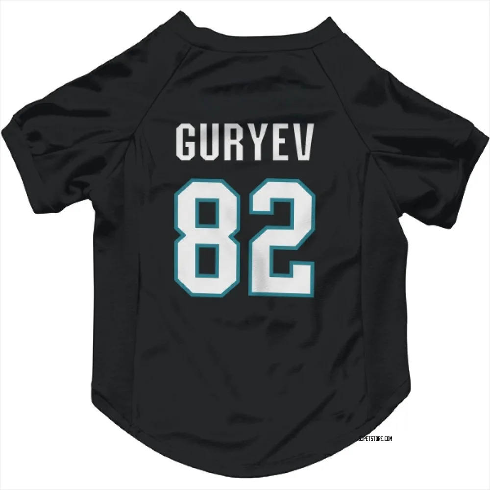 San Jose Sharks Artem Guryev Black Pet Jersey for Dog & Cat