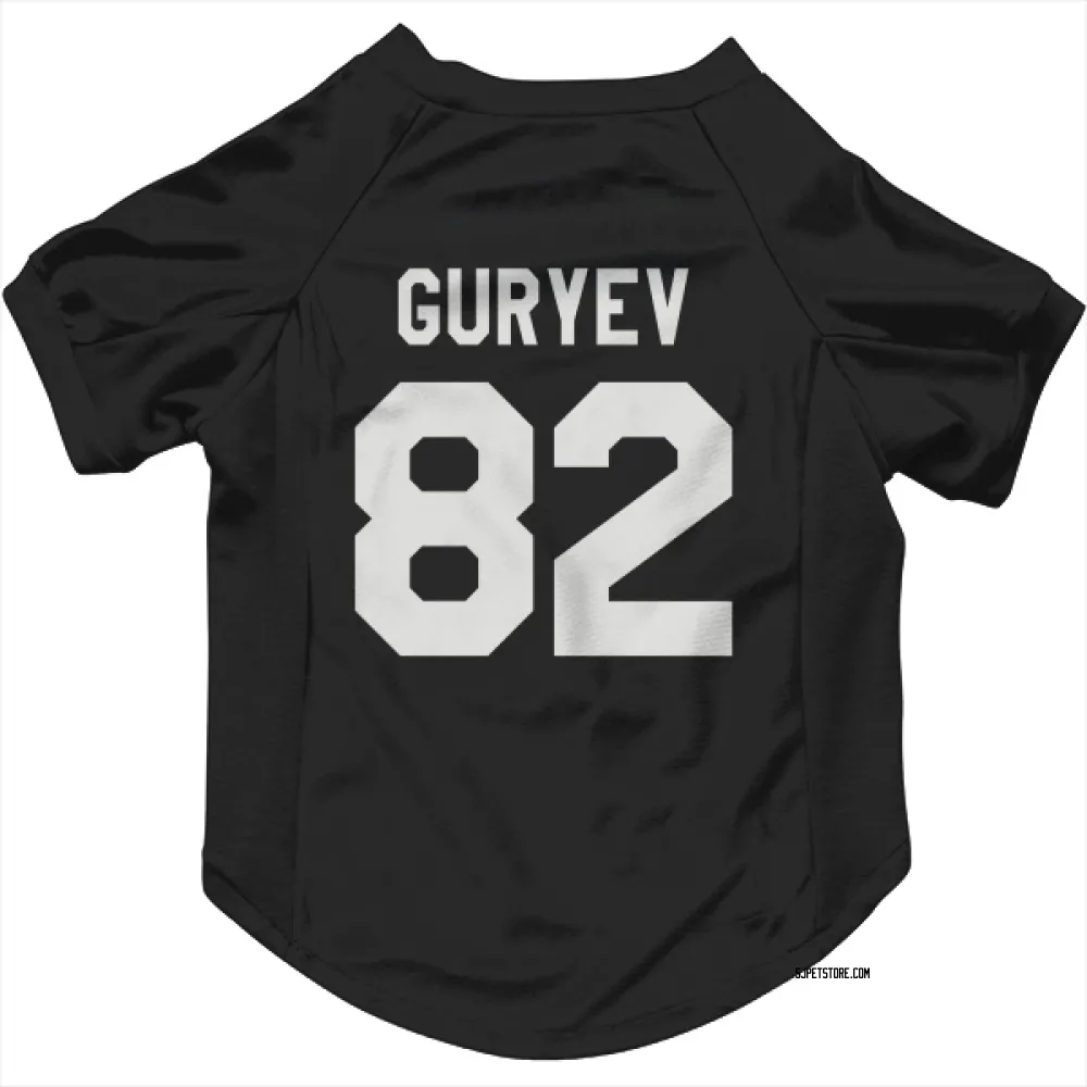 San Jose Sharks Artem Guryev Black White Pet Jersey for Dog & Cat