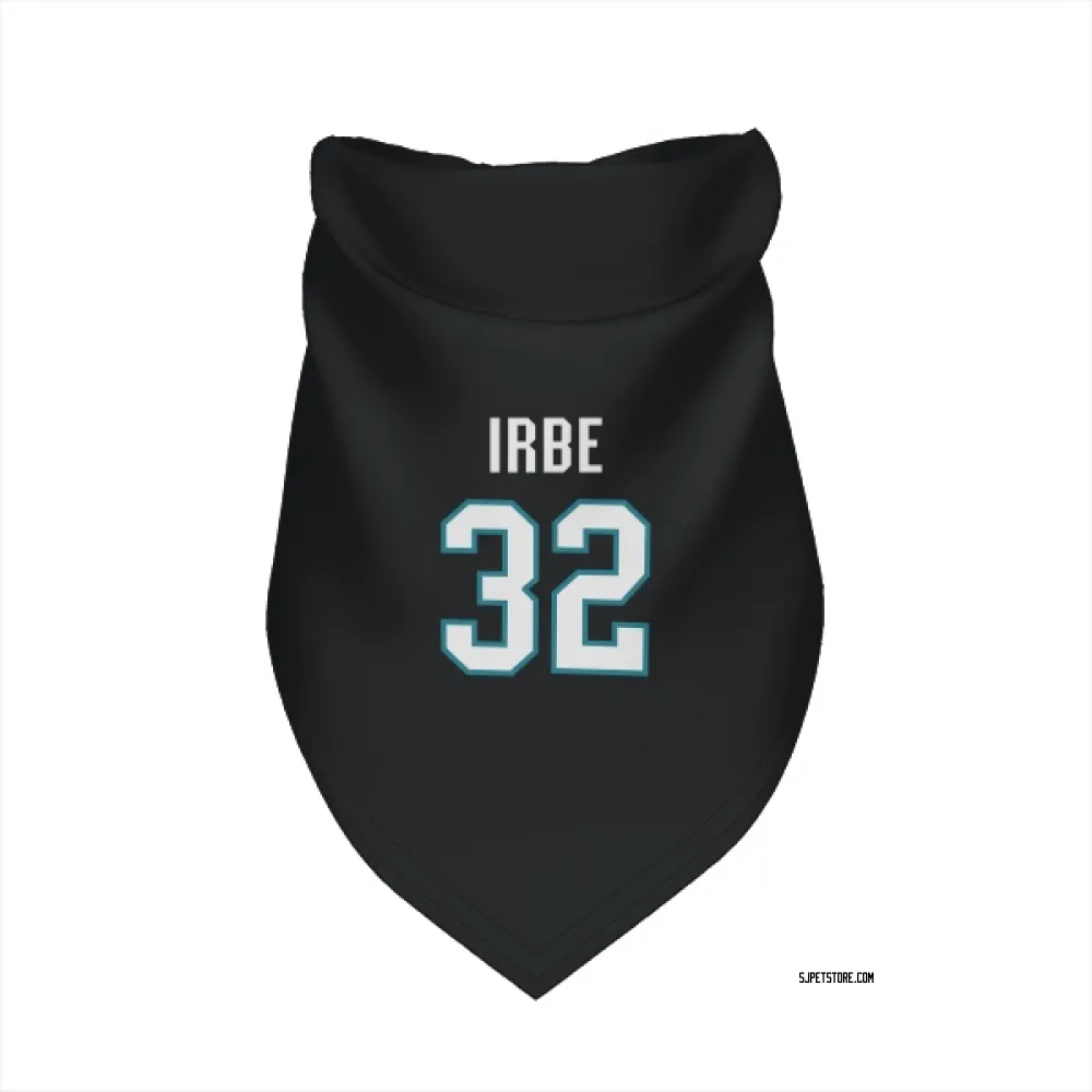 San Jose Sharks Arturs Irbe Black Pet Bandana for Dog & Cat