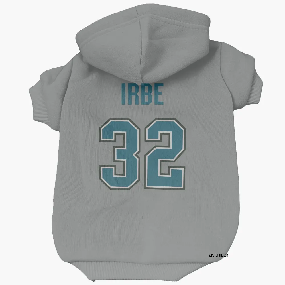 San Jose Sharks Arturs Irbe Gray Pet Hoodie for Dog & Cat