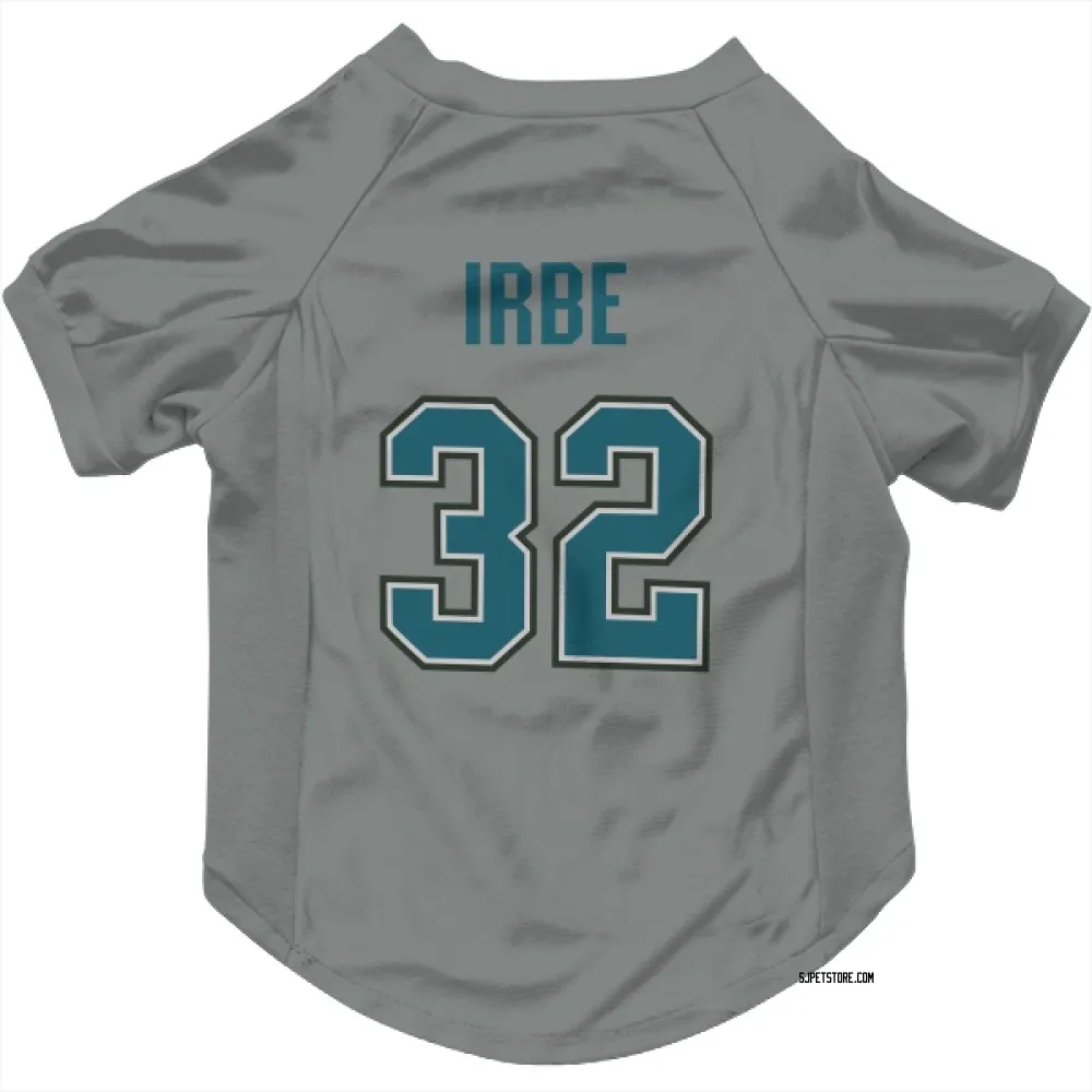 San Jose Sharks Arturs Irbe Gray Pet Jersey for Dog & Cat