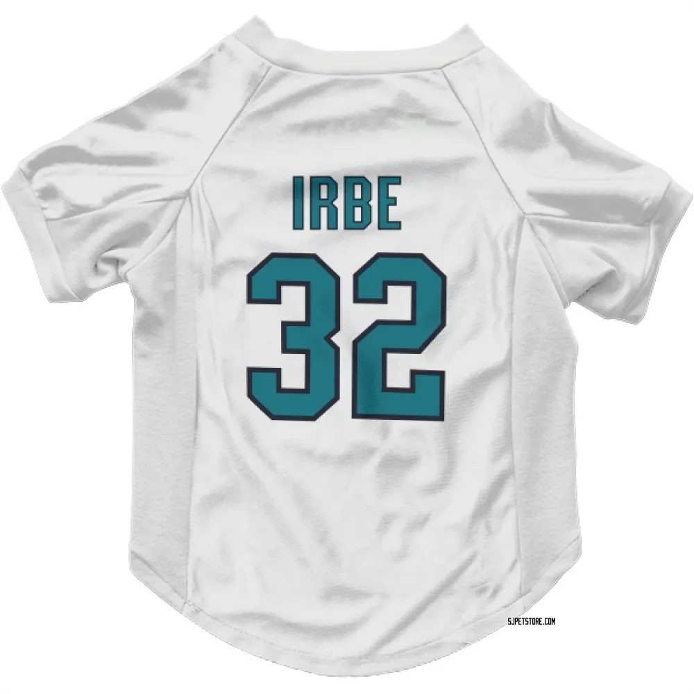 San Jose Sharks Arturs Irbe White Pet Jersey for Dog & Cat