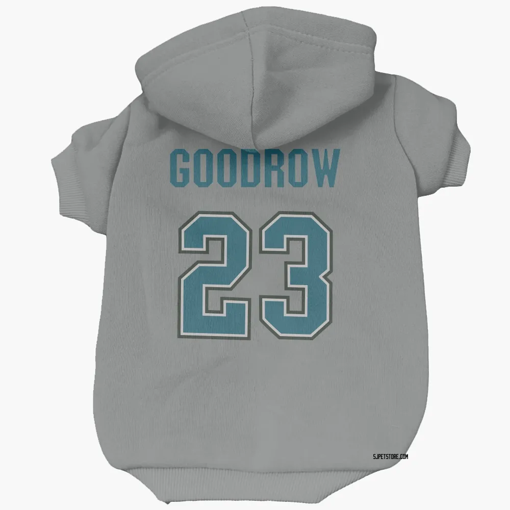 San Jose Sharks Barclay Goodrow Gray Pet Hoodie for Dog & Cat