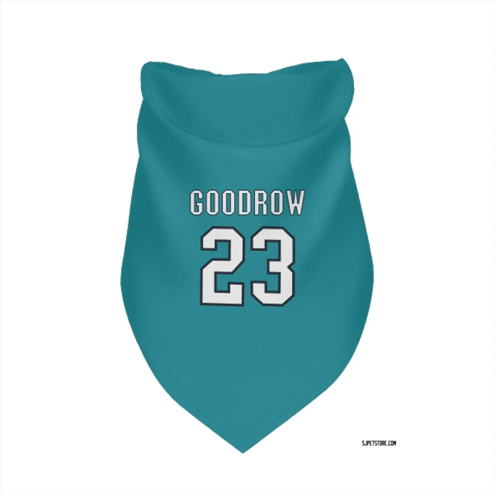 San Jose Sharks Barclay Goodrow Teal Pet Bandana for Dog & Cat