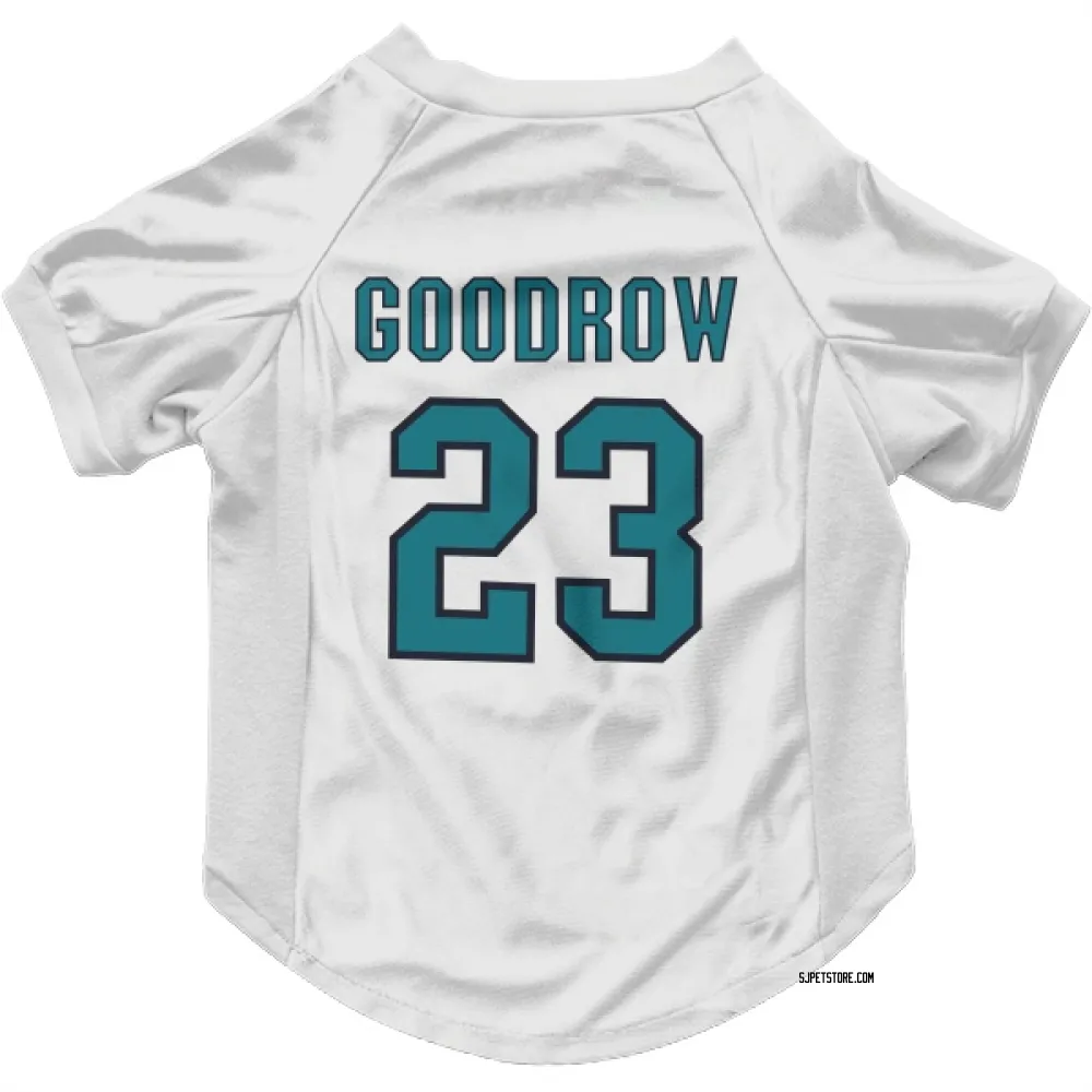 San Jose Sharks Barclay Goodrow White Pet Jersey for Dog & Cat