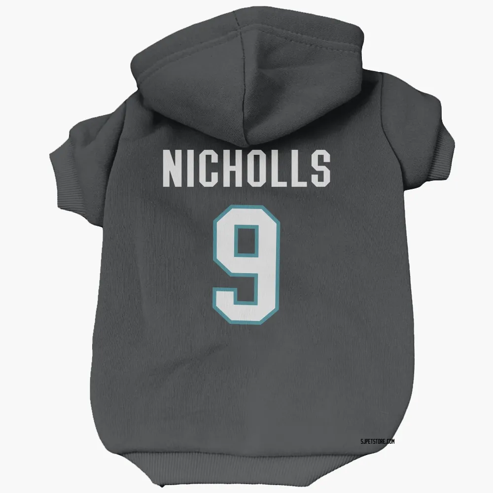 San Jose Sharks Bernie Nicholls Black Pet Hoodie for Dog & Cat