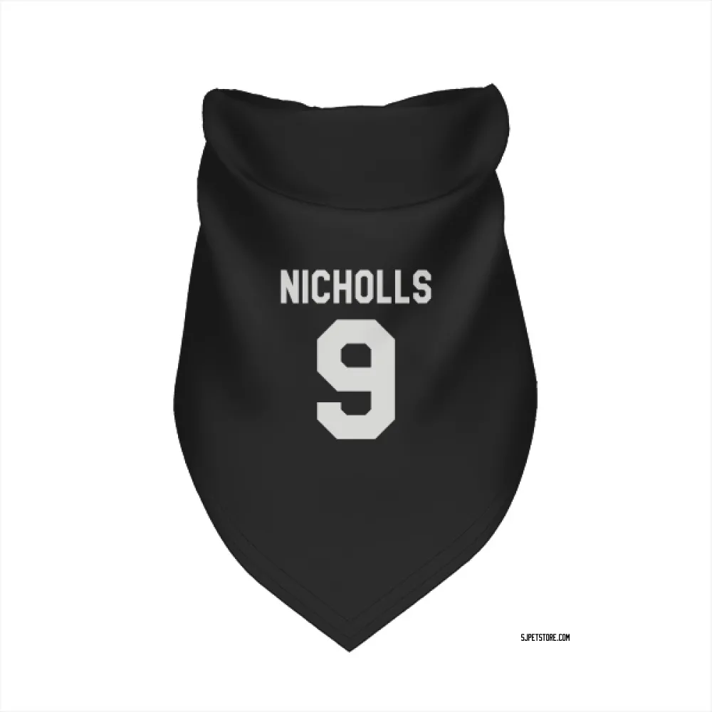 San Jose Sharks Bernie Nicholls Black White Pet Bandana for Dog & Cat
