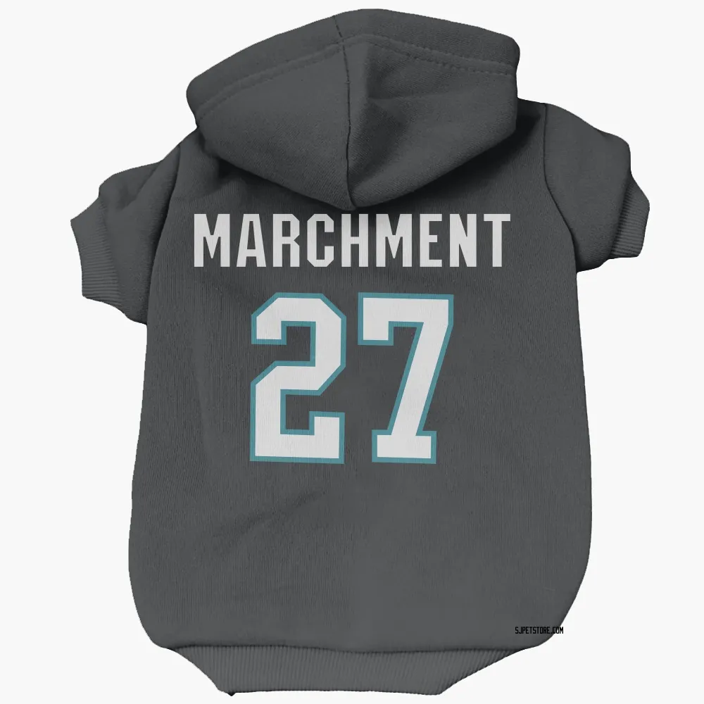 San Jose Sharks Bryan Marchment Black Pet Hoodie for Dog & Cat