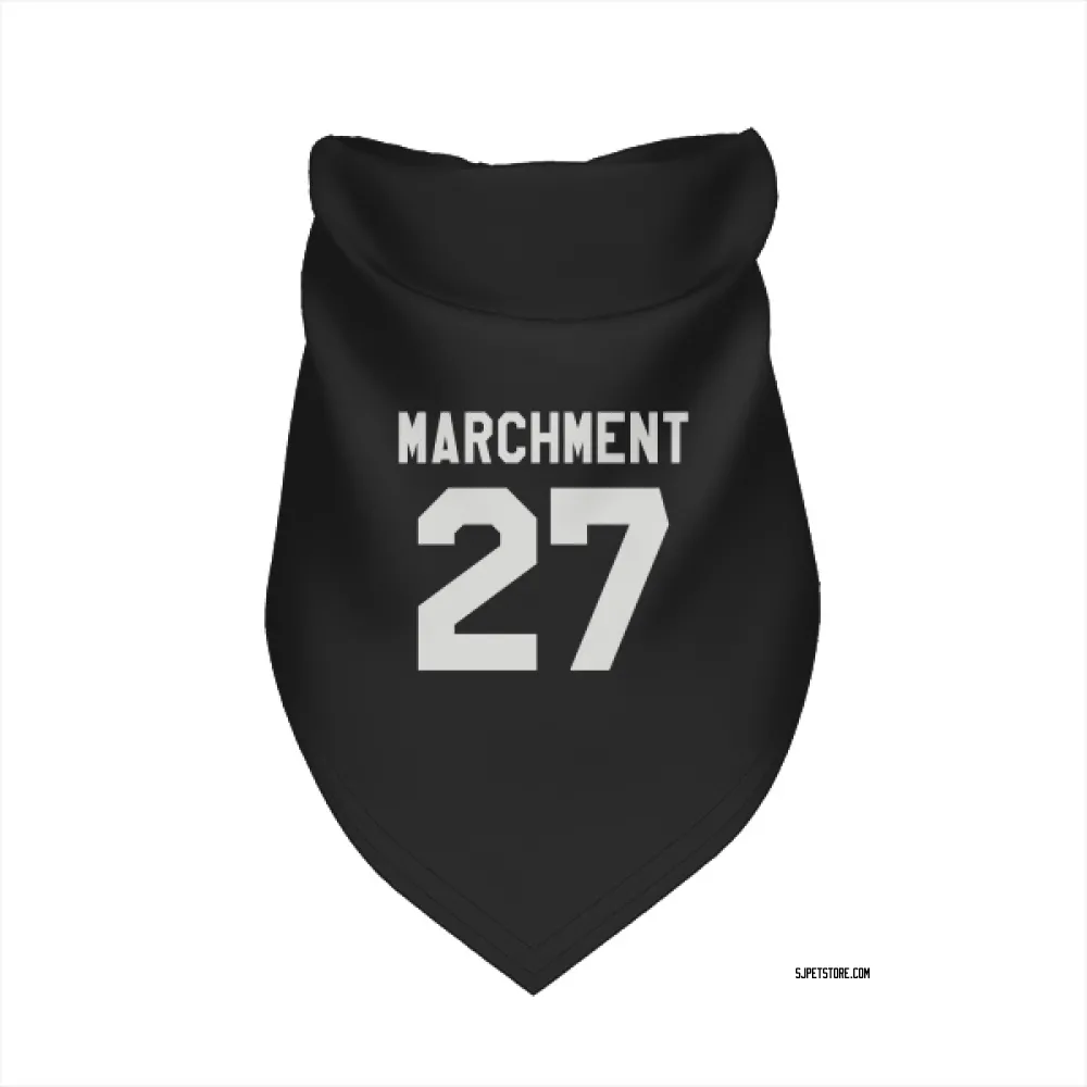 San Jose Sharks Bryan Marchment Black White Pet Bandana for Dog & Cat