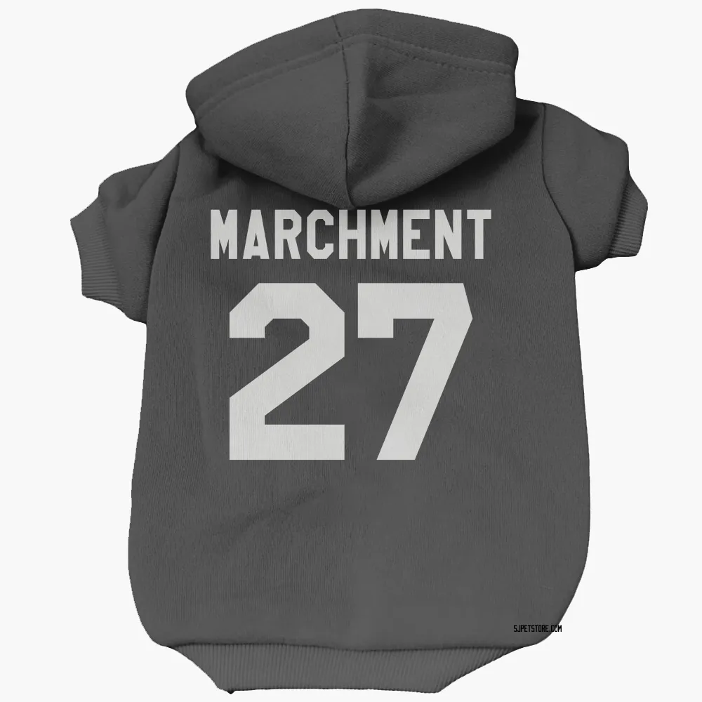 San Jose Sharks Bryan Marchment Black White Pet Hoodie for Dog & Cat