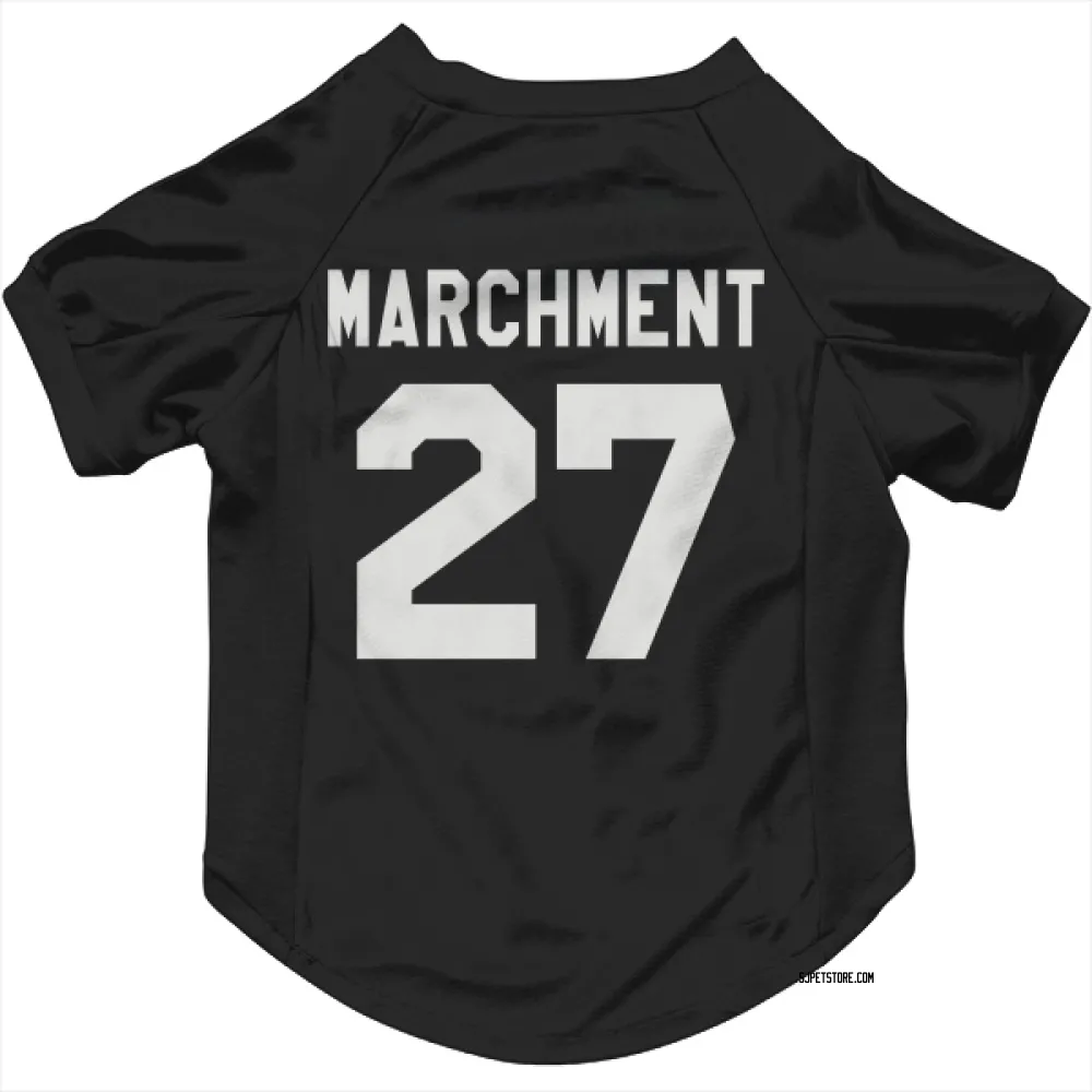 San Jose Sharks Bryan Marchment Black White Pet Jersey for Dog & Cat