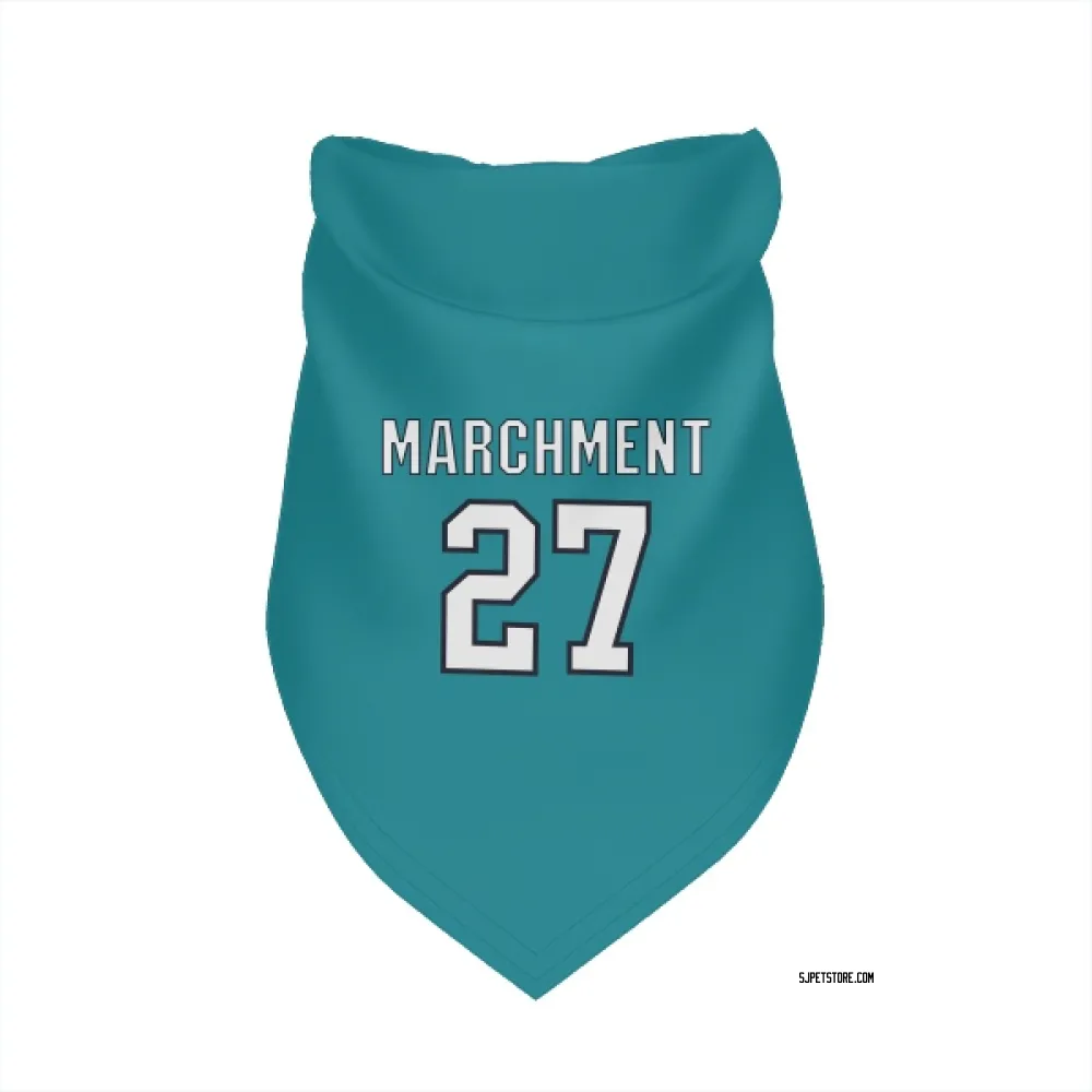 San Jose Sharks Bryan Marchment Teal Pet Bandana for Dog & Cat