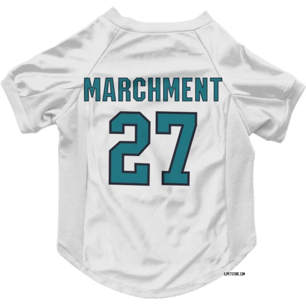 San Jose Sharks Bryan Marchment White Pet Jersey for Dog & Cat