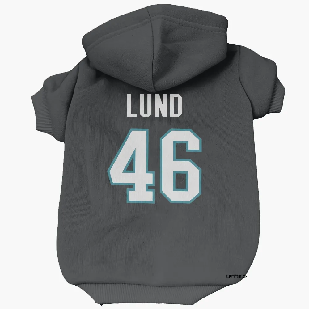 San Jose Sharks Cam Lund Black Pet Hoodie for Dog & Cat