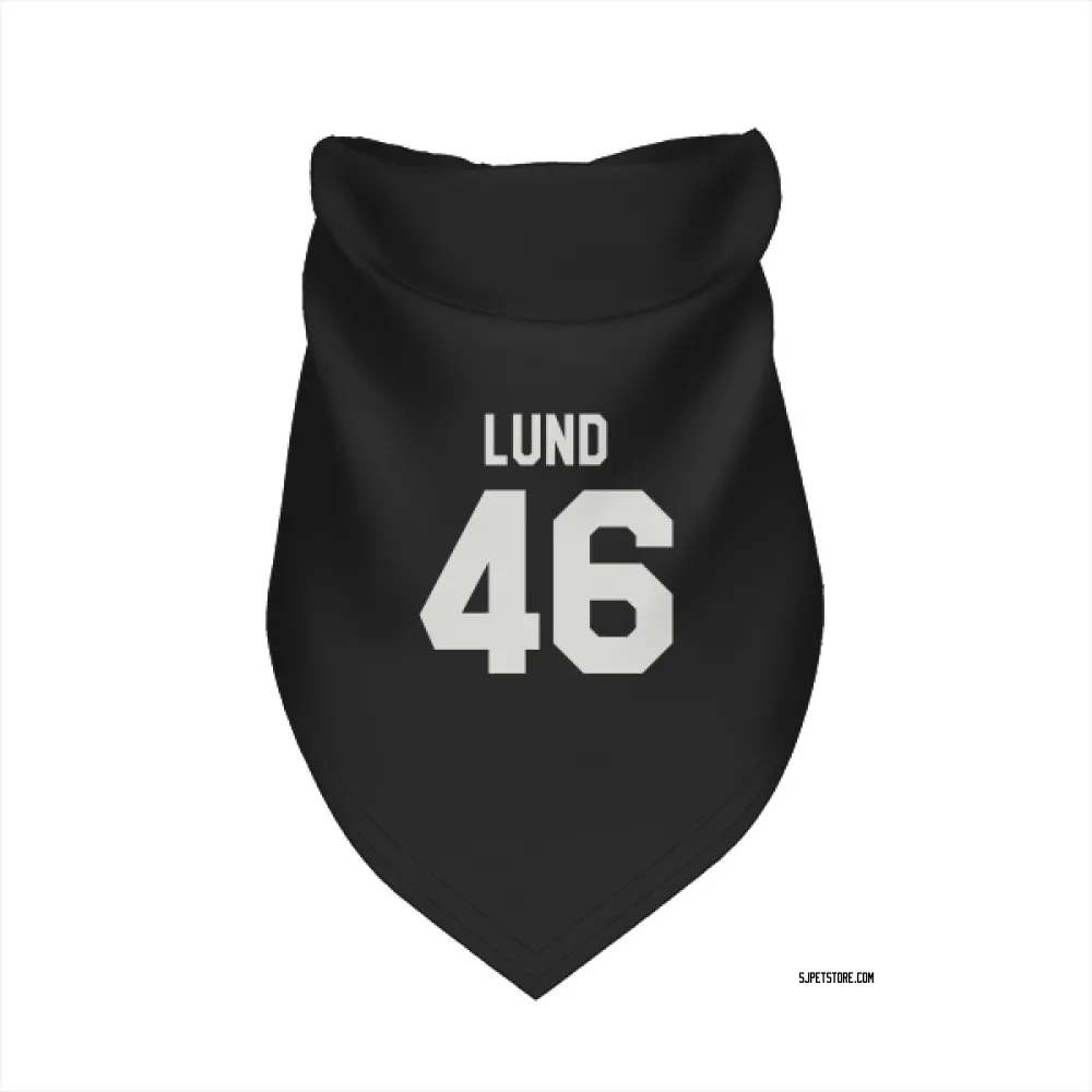 San Jose Sharks Cam Lund Black White Pet Bandana for Dog & Cat
