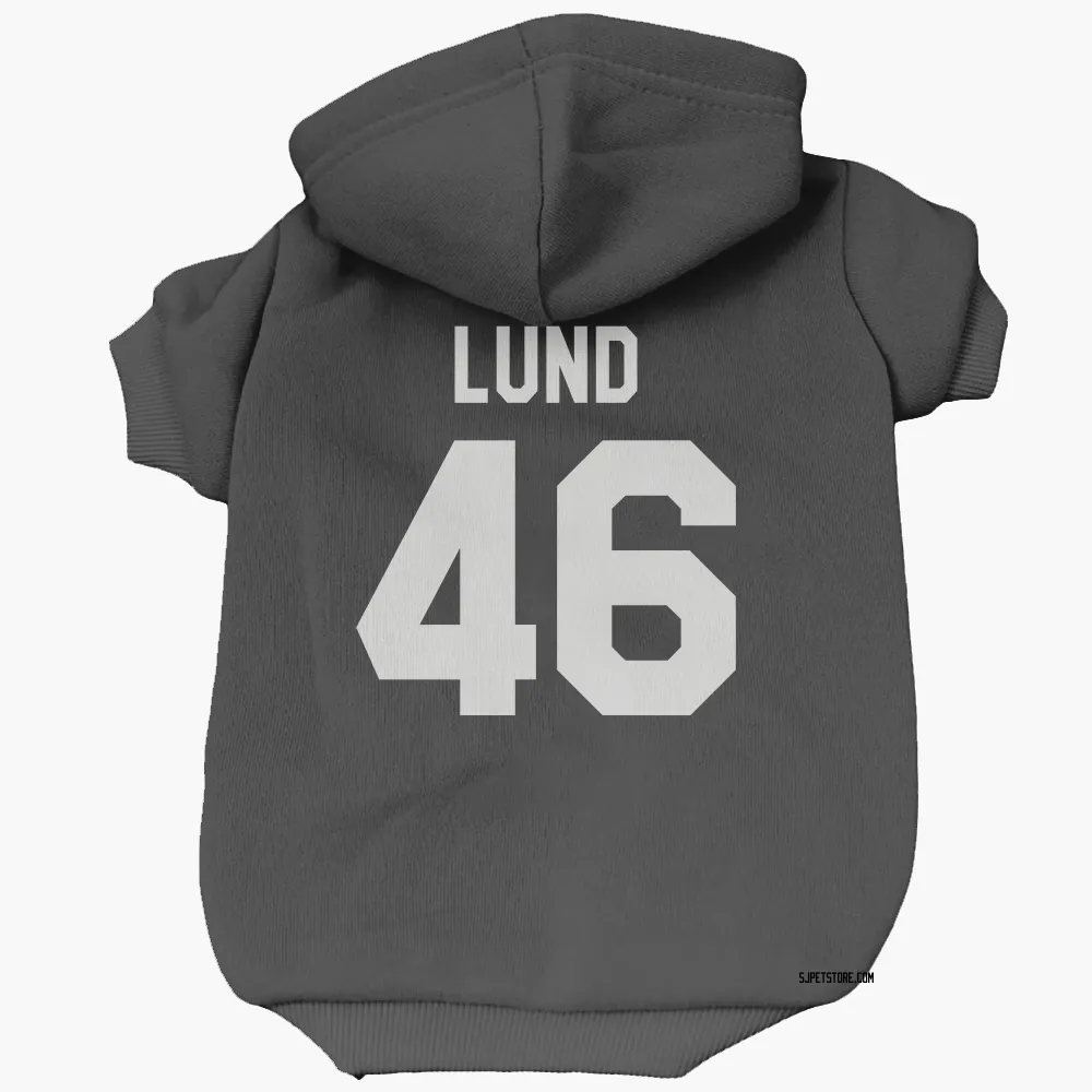 San Jose Sharks Cam Lund Black White Pet Hoodie for Dog & Cat
