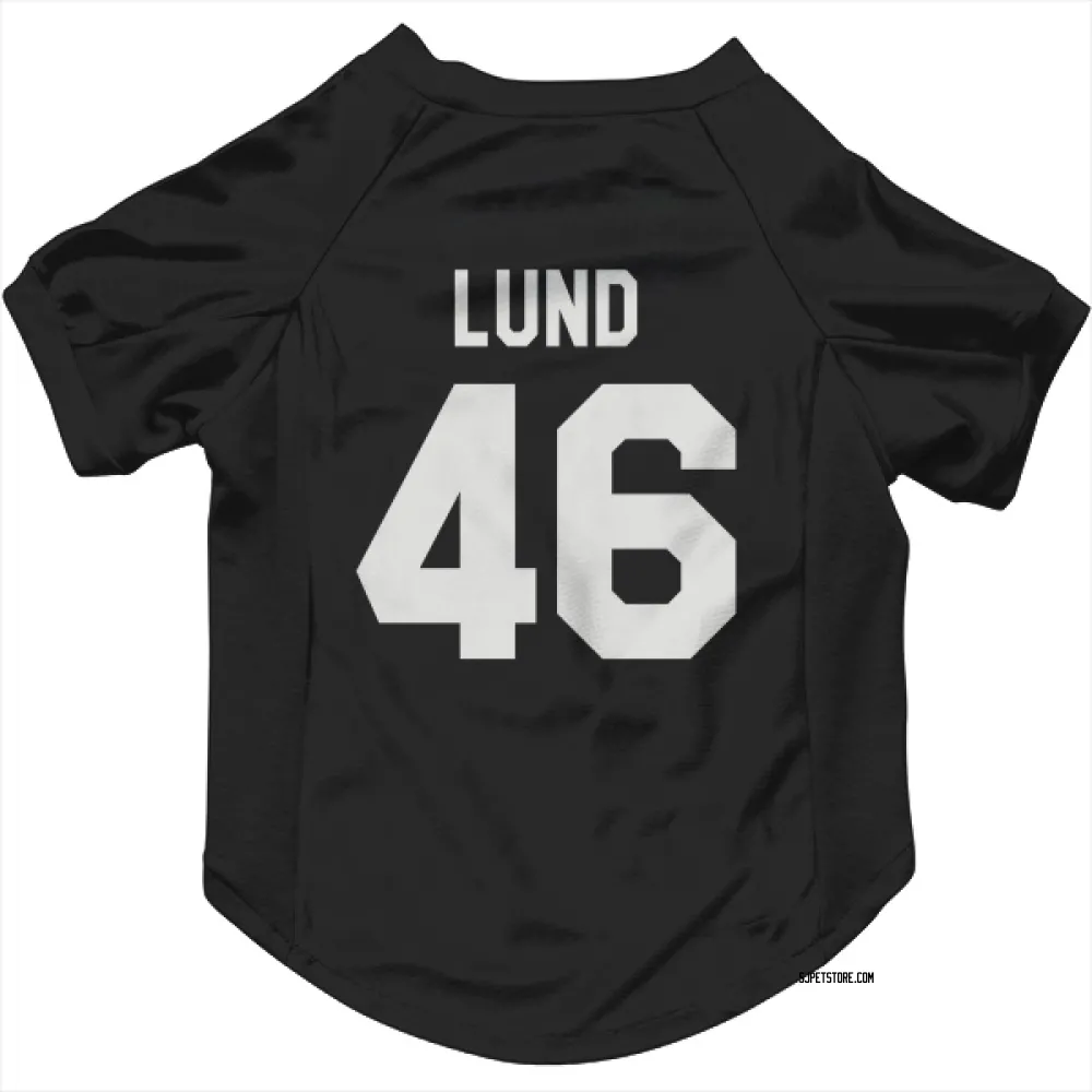 San Jose Sharks Cam Lund Black White Pet Jersey for Dog & Cat