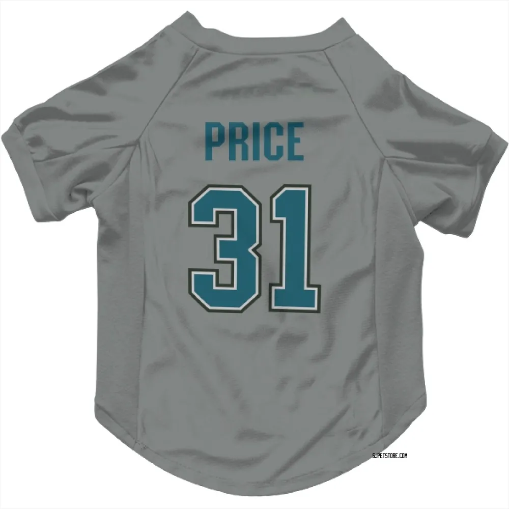 San Jose Sharks Carey Price Gray Pet Jersey for Dog & Cat