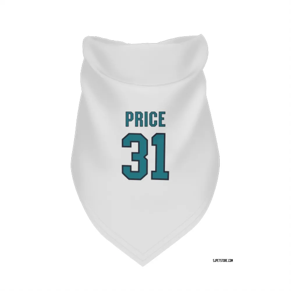 San Jose Sharks Carey Price White Pet Bandana for Dog & Cat