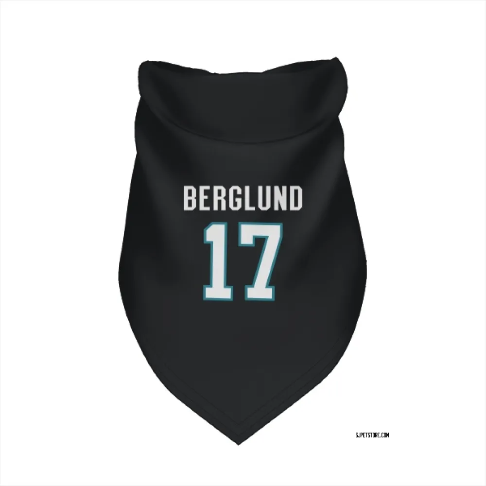 San Jose Sharks Carl Berglund Black Pet Bandana for Dog & Cat