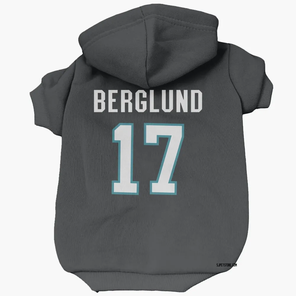 San Jose Sharks Carl Berglund Black Pet Hoodie for Dog & Cat
