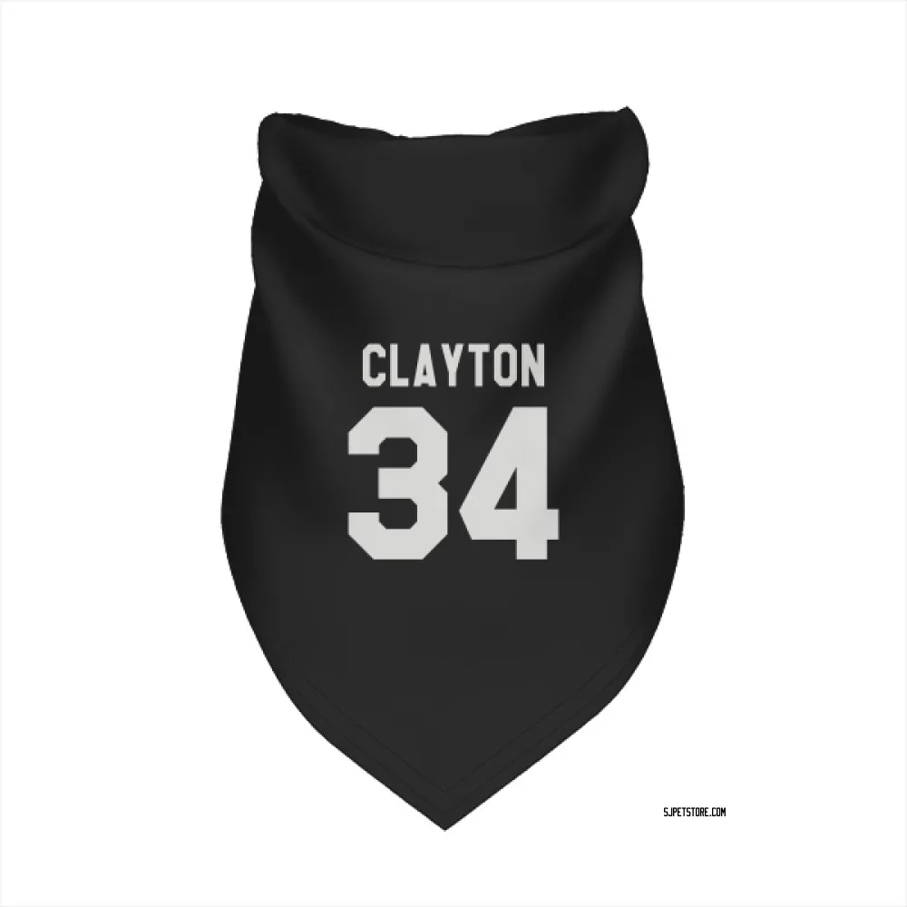 San Jose Sharks Cole Clayton Black White Pet Bandana for Dog & Cat