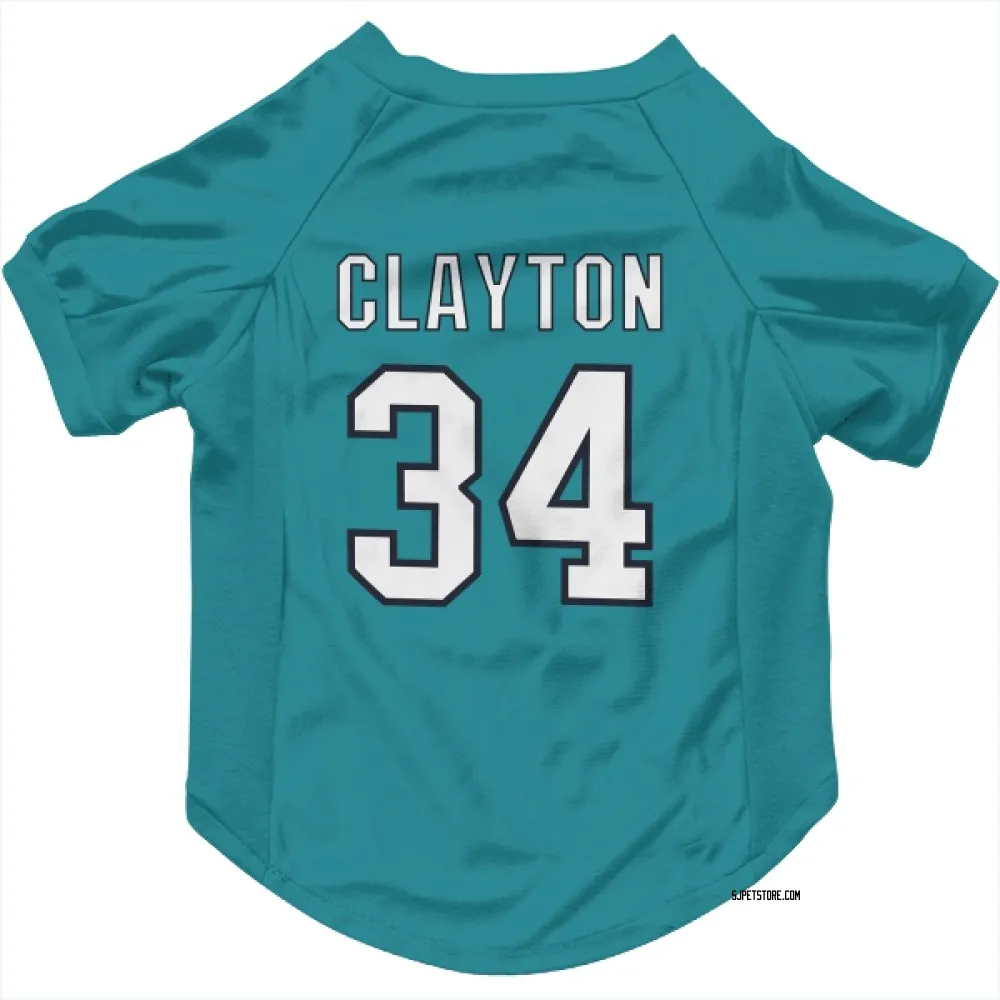 San Jose Sharks Cole Clayton Teal Pet Jersey for Dog & Cat