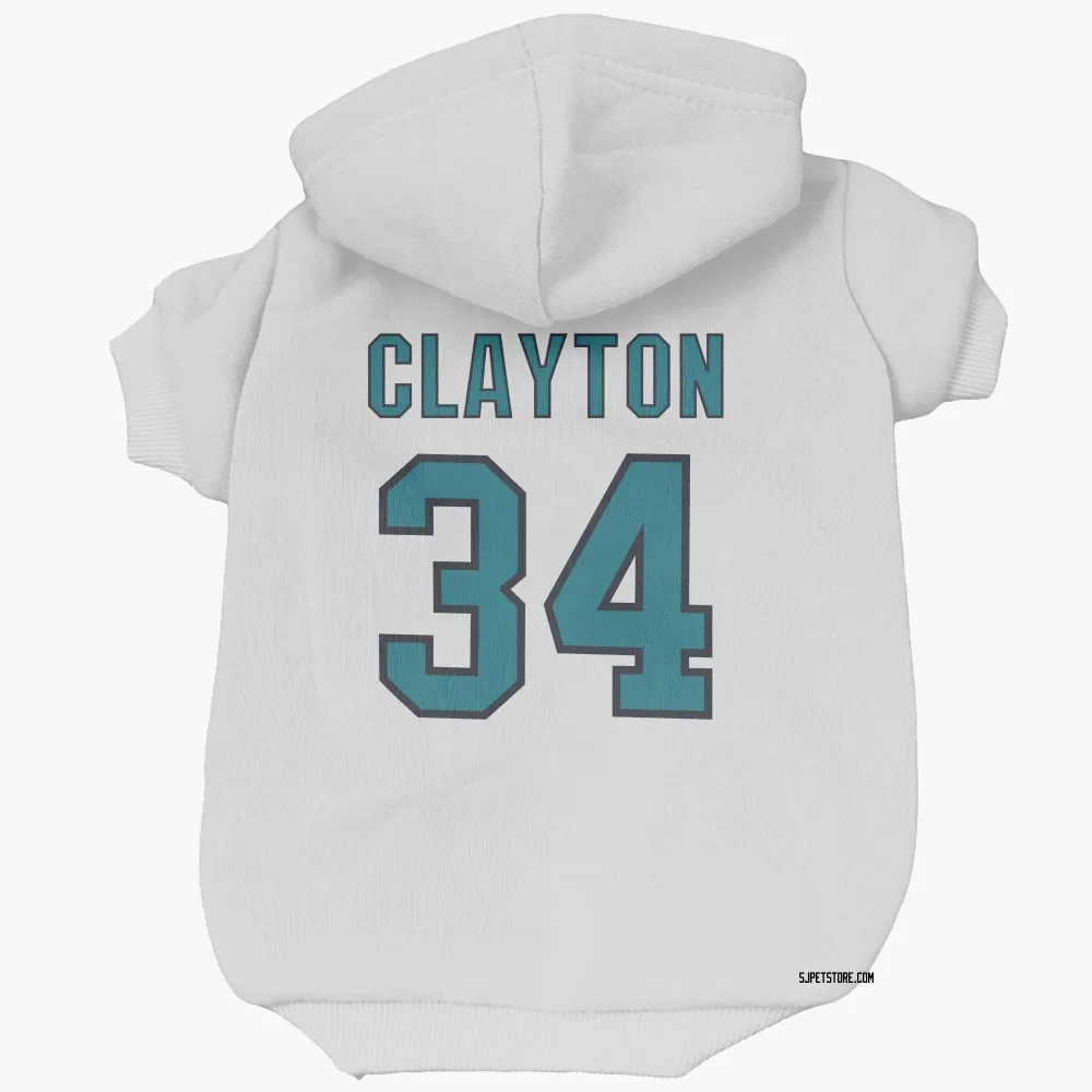 San Jose Sharks Cole Clayton White Pet Hoodie for Dog & Cat
