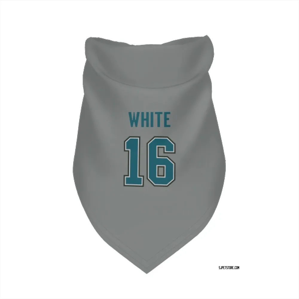 San Jose Sharks Colin White Gray Pet Bandana for Dog & Cat