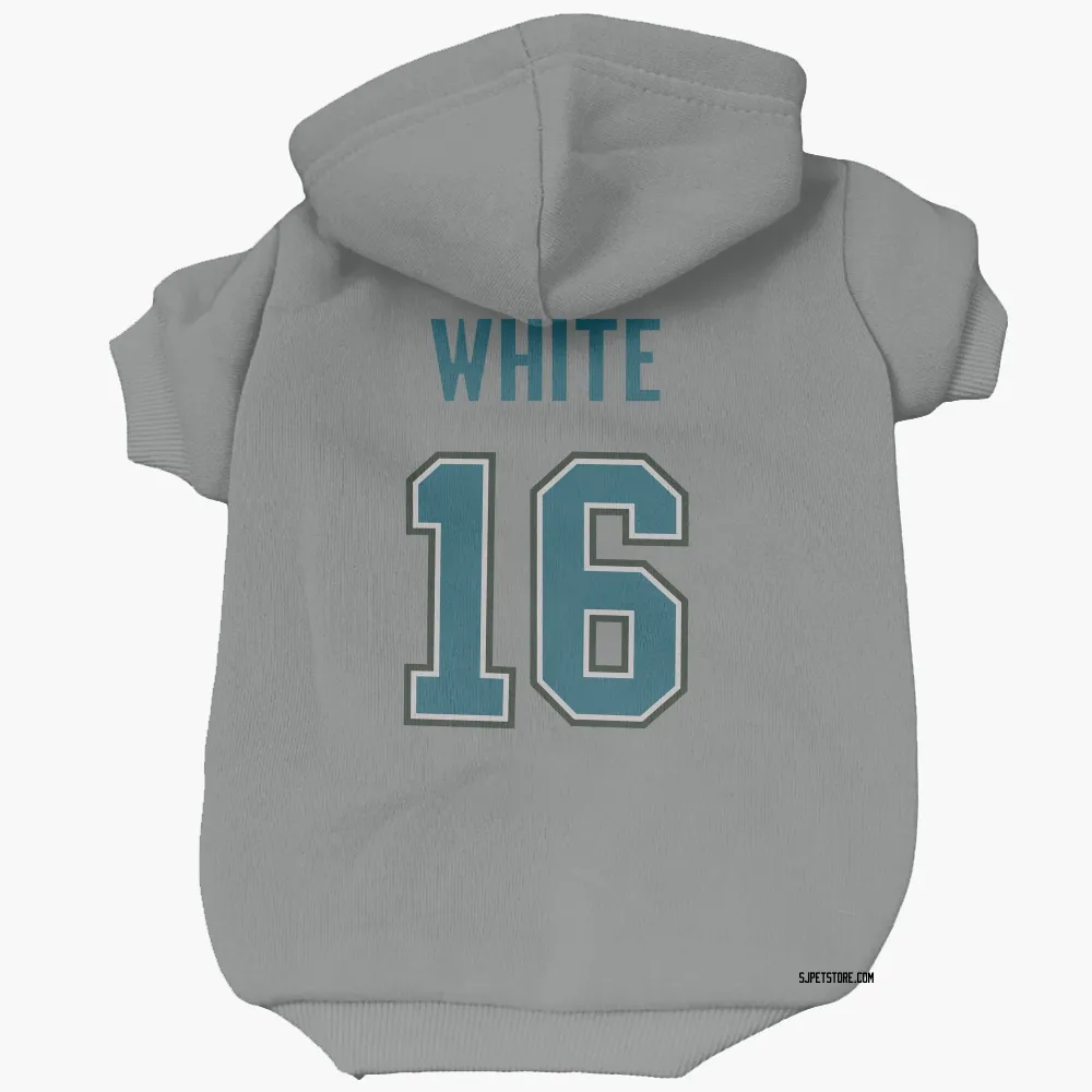 San Jose Sharks Colin White Gray Pet Hoodie for Dog & Cat