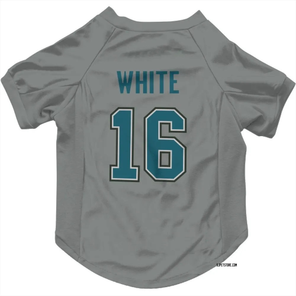 San Jose Sharks Colin White Gray Pet Jersey for Dog & Cat