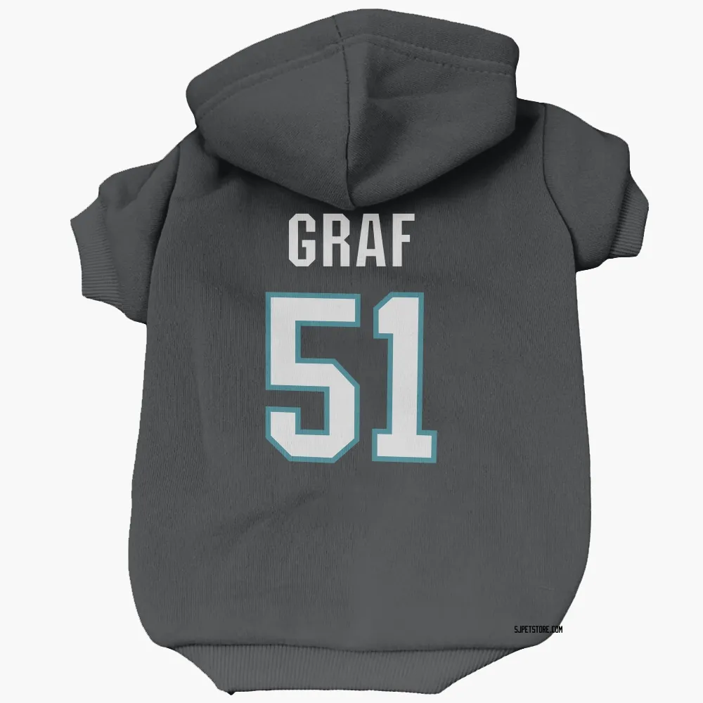 San Jose Sharks Collin Graf Black Pet Hoodie for Dog & Cat