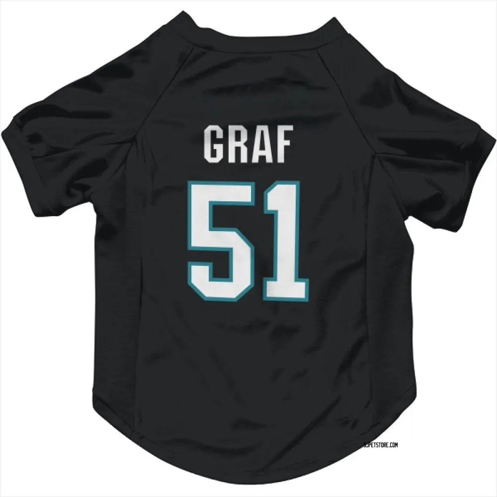 San Jose Sharks Collin Graf Black Pet Jersey for Dog & Cat